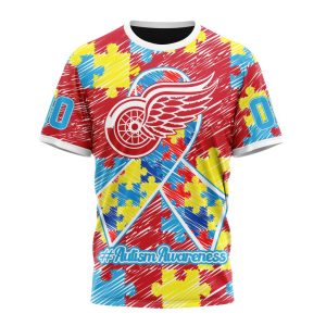 Personalized NHL Detroit Red Wings Special Autism Awareness Month Unisex Tshirt TS5168