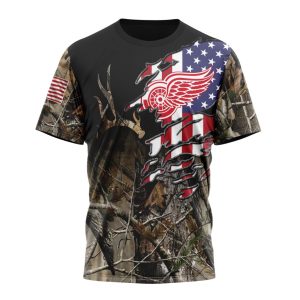 Personalized NHL Detroit Red Wings Special Camo Realtree Hunting Unisex Tshirt TS5173