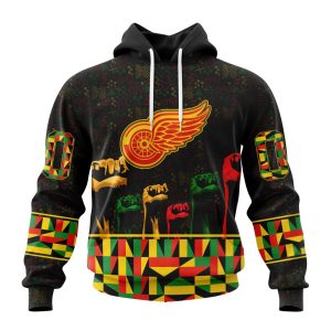 Personalized NHL Detroit Red Wings Special Design Celebrate Black History Month Unisex Pullover Hoodie