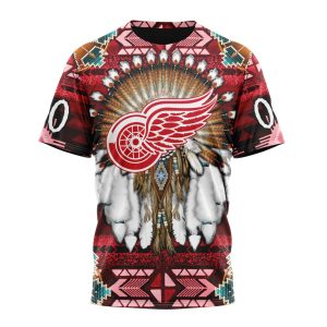 Personalized NHL Detroit Red Wings Special Native Costume Design Unisex Tshirt TS5181