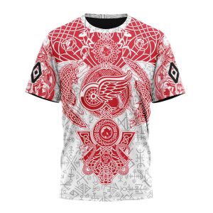 Personalized NHL Detroit Red Wings Special Norse Viking Symbols Unisex Tshirt TS5182