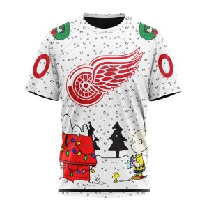 Personalized NHL Detroit Red Wings Special Peanuts Design Unisex Tshirt TS5184