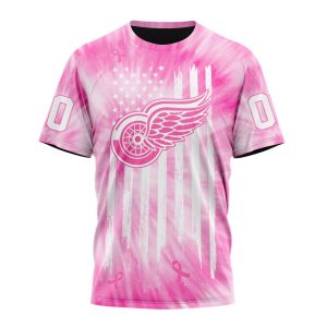 Personalized NHL Detroit Red Wings Special Pink Tie-Dye Unisex Tshirt TS5185