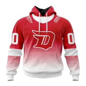 Personalized NHL Detroit Red Wings Special Retro Gradient Design Unisex Pullover Hoodie