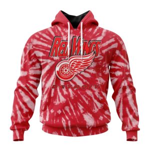 Personalized NHL Detroit Red Wings Special Retro Vintage Tie - Dye Unisex Pullover Hoodie