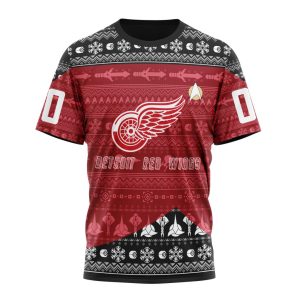 Personalized NHL Detroit Red Wings Special Star Trek Design Unisex Tshirt TS5189