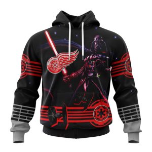 Personalized NHL Detroit Red Wings Specialized Darth Vader Version Jersey Unisex Pullover Hoodie