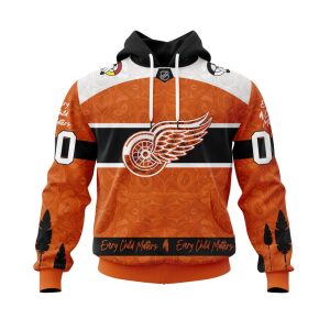 Personalized NHL Detroit Red Wings Specialized Design Support Child Lives Matter Unisex Pullover Hoodie