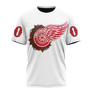 Personalized NHL Detroit Red Wings Specialized Dia De Muertos Unisex Tshirt TS5196