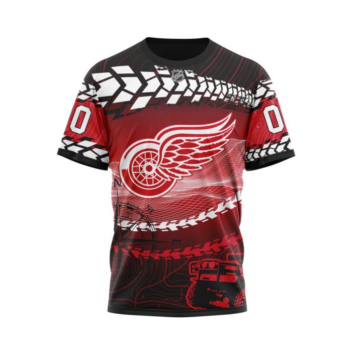 Personalized NHL Detroit Red Wings Specialized Off - Road Style Unisex Tshirt TS5204
