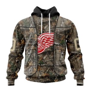 Personalized NHL Detroit Red Wings Vest Kits With Realtree Camo Unisex Pullover Hoodie