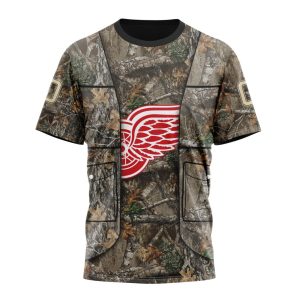 Personalized NHL Detroit Red Wings Vest Kits With Realtree Camo Unisex Tshirt TS5210