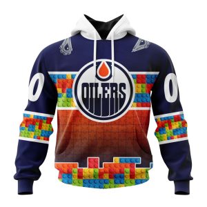 Personalized NHL Edmonton Oilers Autism Awareness Design Unisex Hoodie