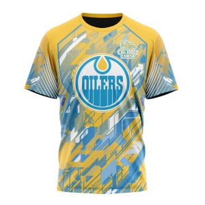 Personalized NHL Edmonton Oilers Fearless Against Childhood Cancers Unisex Tshirt TS5219