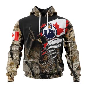 Personalized NHL Edmonton Oilers Special Camo Realtree Hunting Unisex Pullover Hoodie