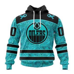 Personalized NHL Edmonton Oilers Special Design Fight Ovarian Cancer Unisex Pullover Hoodie