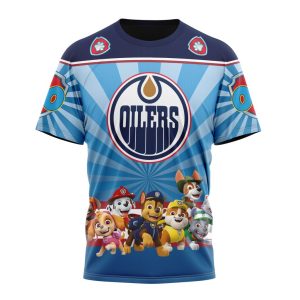 Personalized NHL Edmonton Oilers Special Paw Patrol Kits Unisex Tshirt TS5241