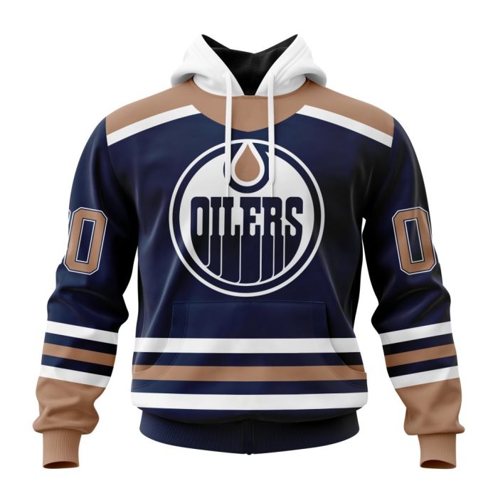 Personalized NHL Edmonton Oilers Special Reverse Retro Redesign Unisex Pullover Hoodie