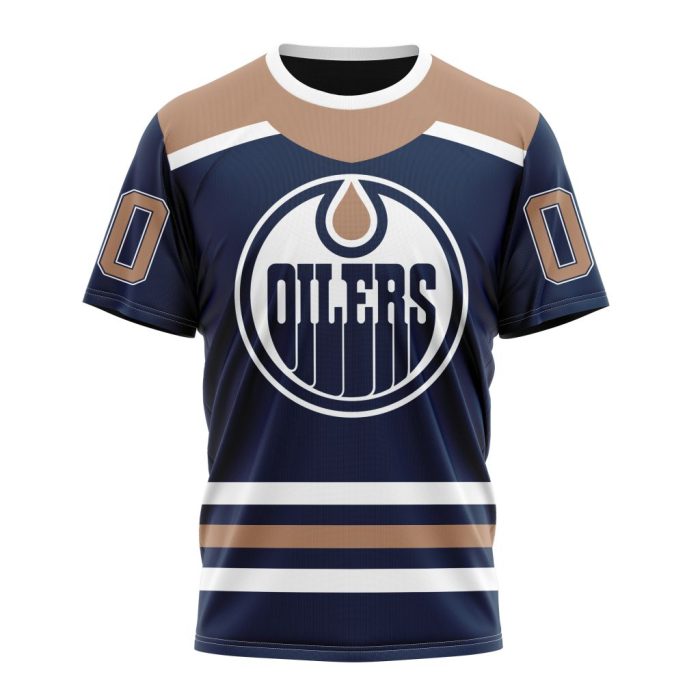 Personalized NHL Edmonton Oilers Special Reverse Retro Redesign Unisex Tshirt TS5246