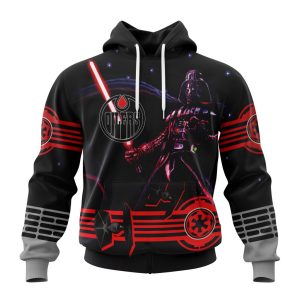 Personalized NHL Edmonton Oilers Specialized Darth Vader Version Jersey Unisex Pullover Hoodie