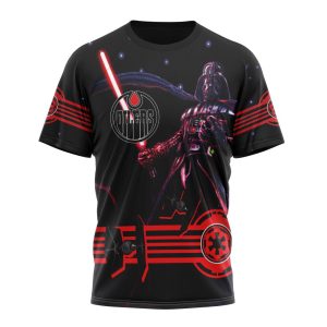 Personalized NHL Edmonton Oilers Specialized Darth Vader Version Jersey Unisex Tshirt TS5249