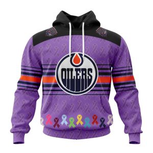 Personalized NHL Edmonton Oilers Specialized Design Fights Cancer Unisex Pullover Hoodie