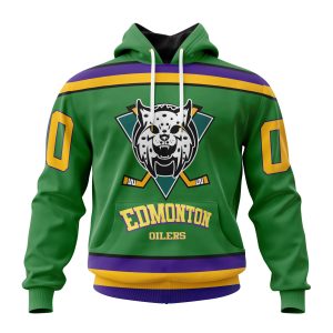 Personalized NHL Edmonton Oilers Specialized Design X The Mighty Ducks Unisex Pullover Hoodie