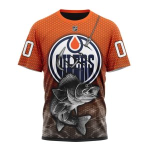 Personalized NHL Edmonton Oilers Specialized Fishing Style Unisex Tshirt TS5255