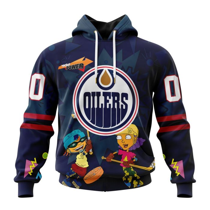 Personalized NHL Edmonton Oilers Specialized For Rocket Power Unisex Pullover Hoodie