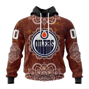 Personalized NHL Edmonton Oilers Specialized Mandala Style Unisex Pullover Hoodie