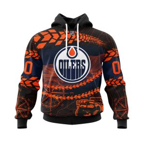 Personalized NHL Edmonton Oilers Specialized Off - Road Style Unisex Pullover Hoodie