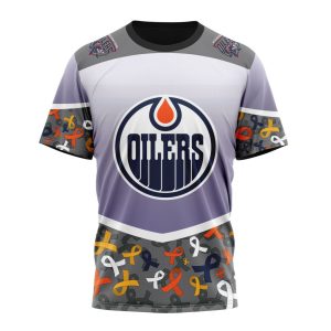 Personalized NHL Edmonton Oilers Specialized Sport Fights Again All Cancer Unisex Tshirt TS5262