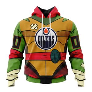 Personalized NHL Edmonton Oilers Teenage Mutant Ninja Turtles Design Unisex Pullover Hoodie