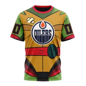 Personalized NHL Edmonton Oilers Teenage Mutant Ninja Turtles Design Unisex Tshirt TS5266