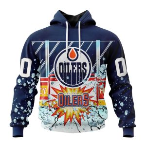 Personalized NHL Edmonton Oilers With Ice Hockey Arena Unisex Pullover Hoodie