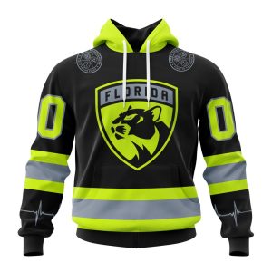 Personalized NHL Florida Panthers Specialized Unisex Kits With FireFighter Uniforms Color Unisex Pullover Hoodie