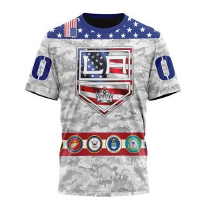 Personalized NHL Los Angeles Kings Armed Forces Appreciation Unisex Tshirt TS5332