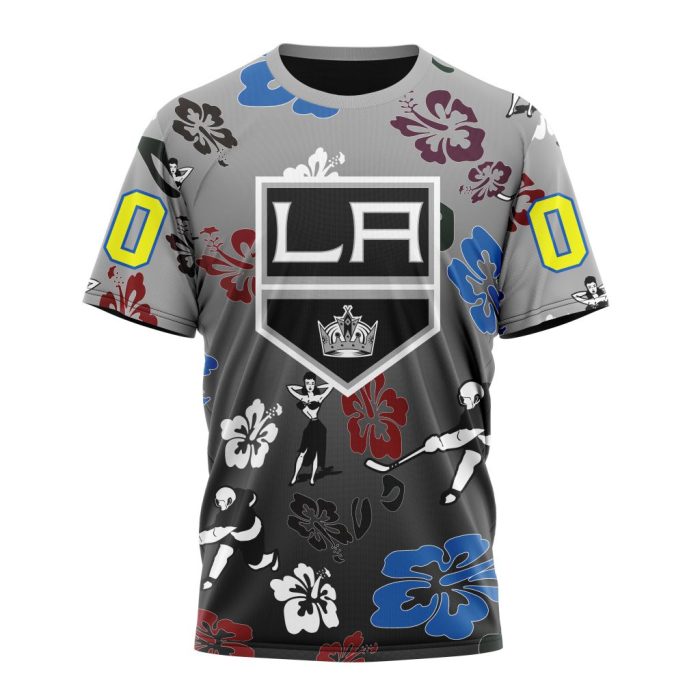 Personalized NHL Los Angeles Kings Hawaiian Style Design For Fans Unisex Tshirt TS5336