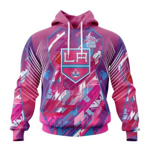 Personalized NHL Los Angeles Kings I Pink I Can! Fearless Again Breast Cancer Unisex Pullover Hoodie
