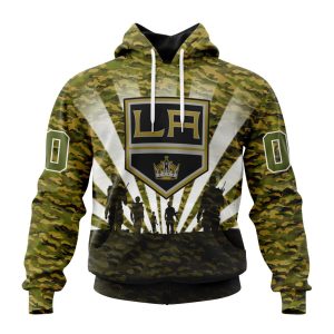 Personalized NHL Los Angeles Kings Military Camo Kits For Veterans Day And Rememberance Day Unisex Pullover Hoodie