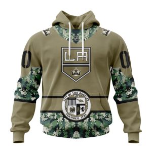 Personalized NHL Los Angeles Kings Military Camo With City Or State Flag Unisex Pullover Hoodie