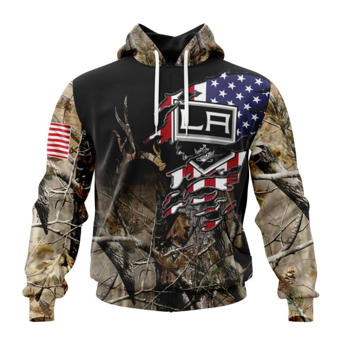 Personalized NHL Los Angeles Kings Special Camo Realtree Hunting Unisex Pullover Hoodie