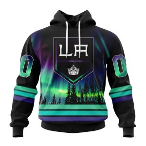 Personalized NHL Los Angeles Kings Special Design With Northern Lights Unisex Pullover Hoodie