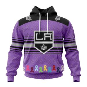 Personalized NHL Los Angeles Kings Specialized Design Fights Cancer Unisex Pullover Hoodie