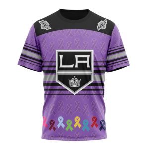 Personalized NHL Los Angeles Kings Specialized Design Fights Cancer Unisex Tshirt TS5366