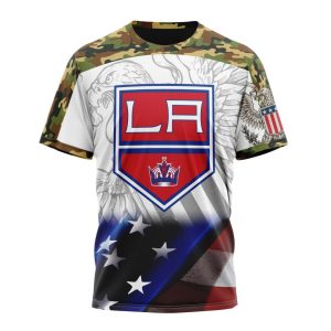 Personalized NHL Los Angeles Kings Specialized Design With Our America Eagle Flag Unisex Tshirt TS5368