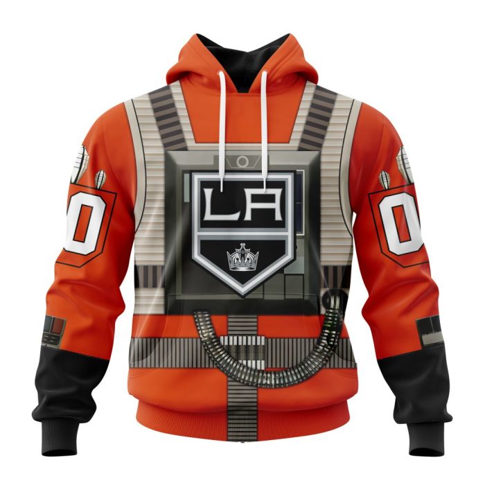 Personalized NHL Los Angeles Kings Star Wars Rebel Pilot Design Unisex Pullover Hoodie