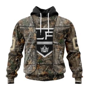 Personalized NHL Los Angeles Kings Vest Kits With Realtree Camo Unisex Pullover Hoodie