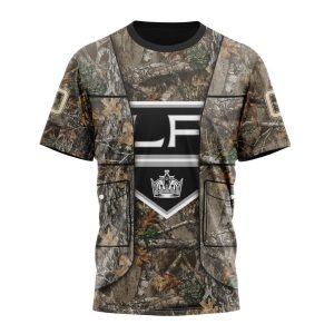 Personalized NHL Los Angeles Kings Vest Kits With Realtree Camo Unisex Tshirt TS5383