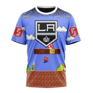 Personalized NHL Los Angeles Kings With Super Mario Game Design Unisex Tshirt TS5387